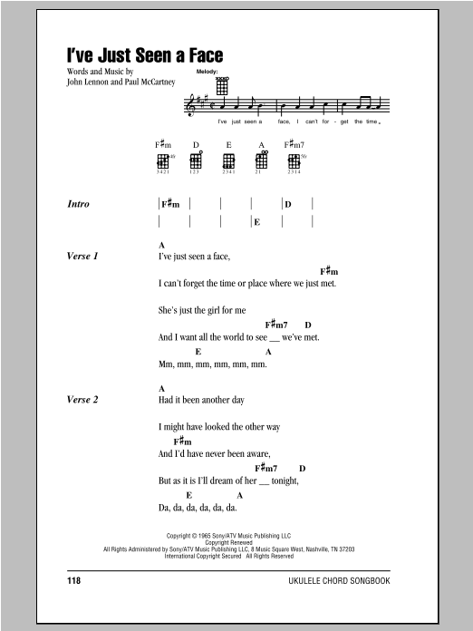 Product gallery: Page 1 of 1 I've Just Seen A Face, The Beatles