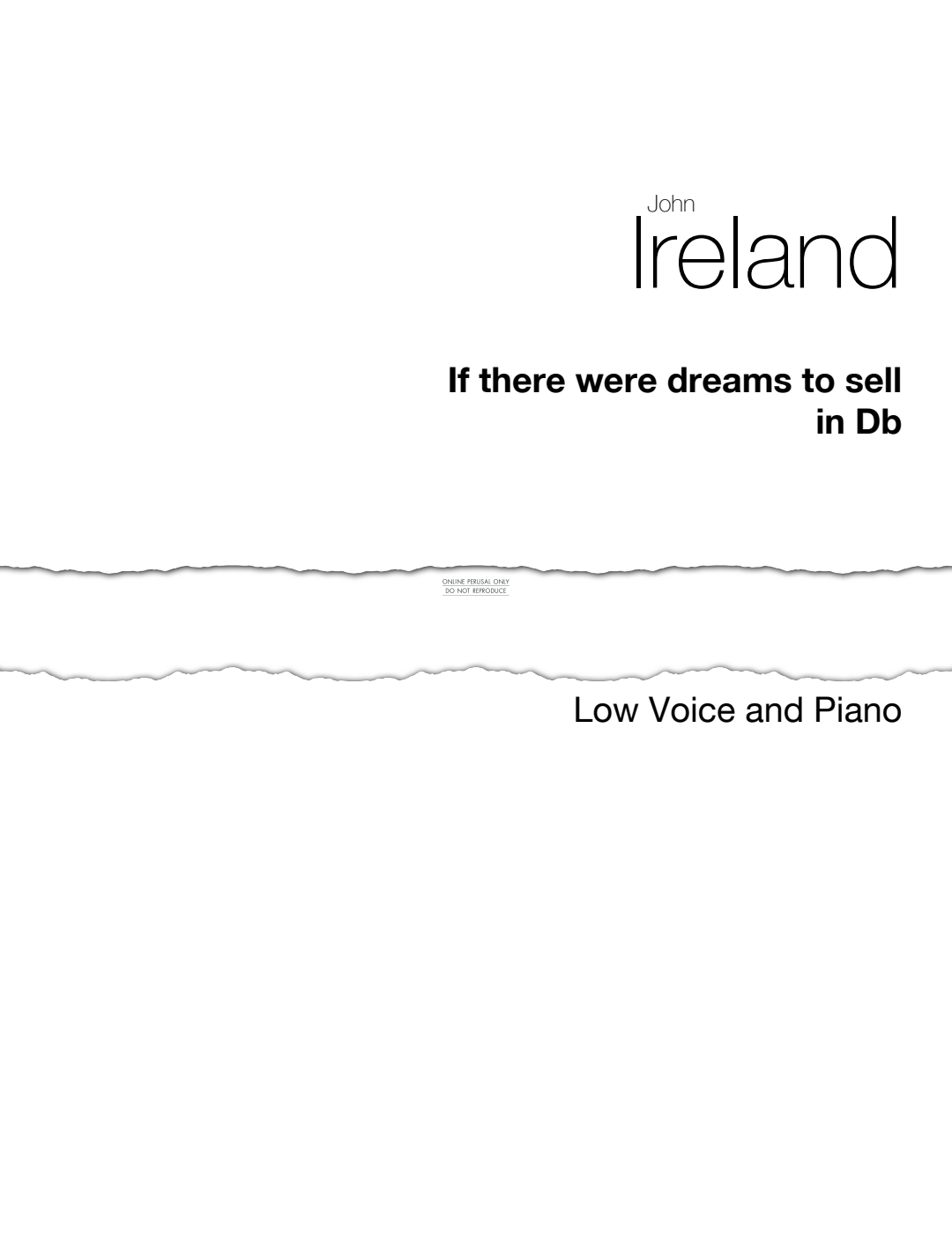 Produktgalerie: Seite 1 von 1 If There Were Dreams To Sell, John Ireland, Gesang, Klavier