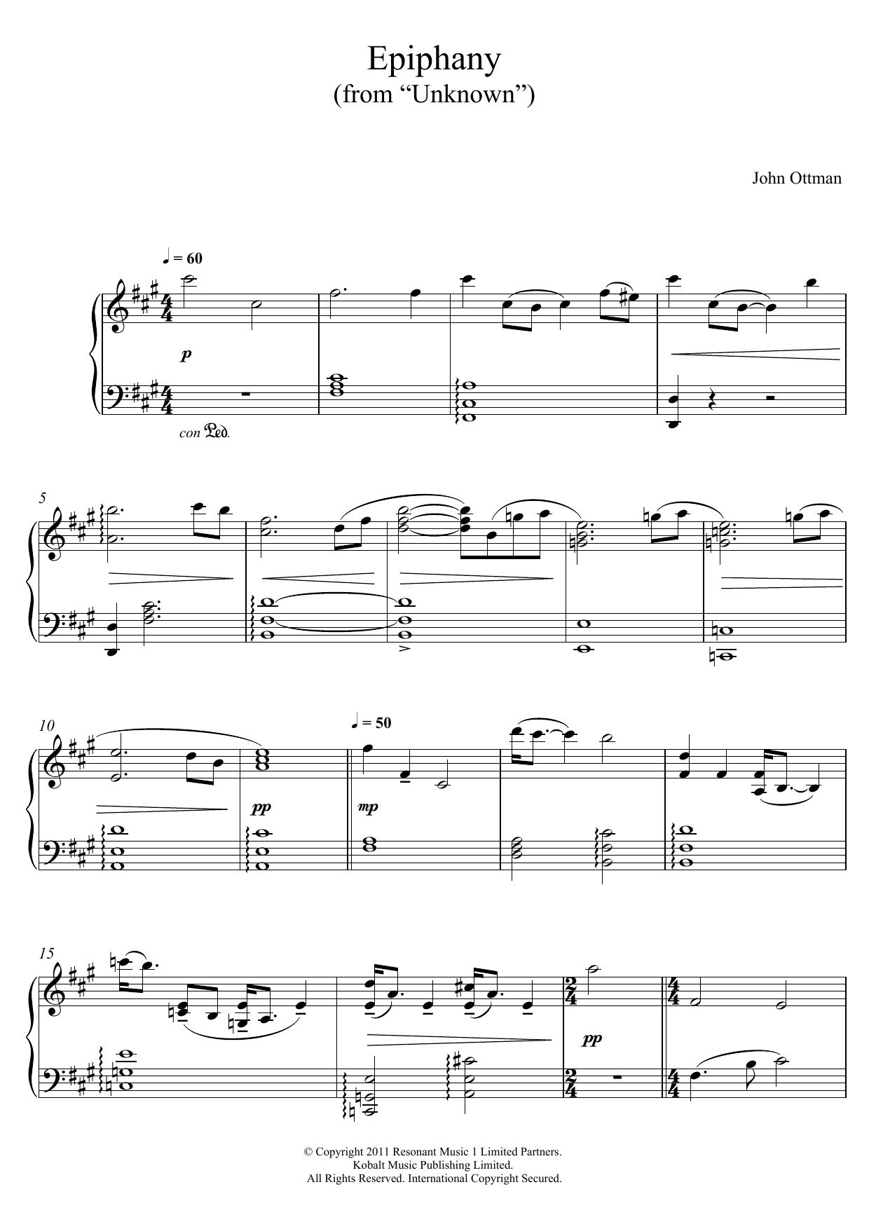 Product gallery: Page 1 of 1 Epiphany (From Unknown), John Ottman
