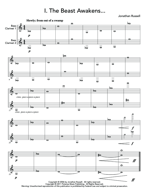 gallery: and the Beast shall Dance, , Bassklarinettenduett