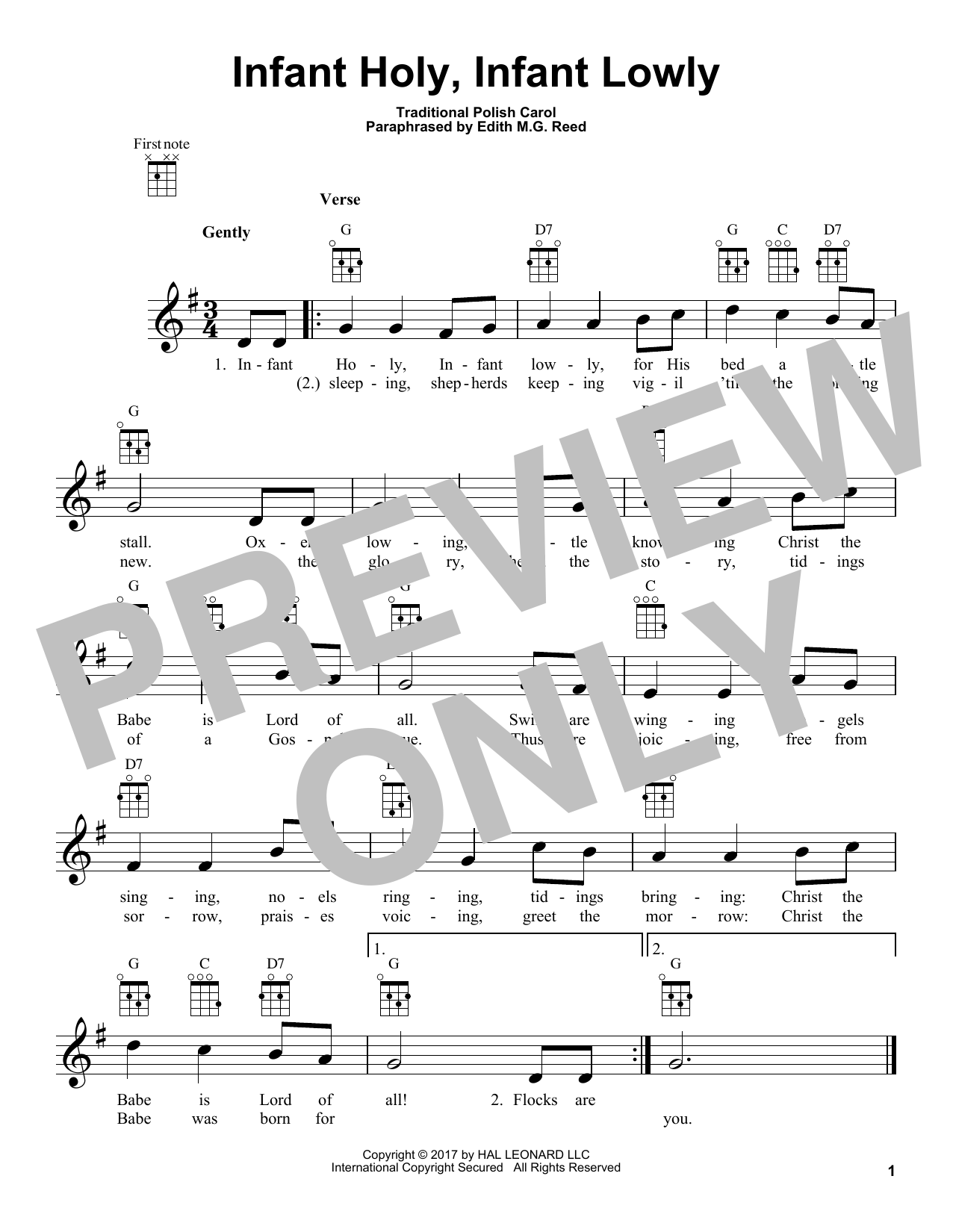 Product gallery: Page 1 of 1 Infant Holy, Infant Lowly, Traditional Polish Carol