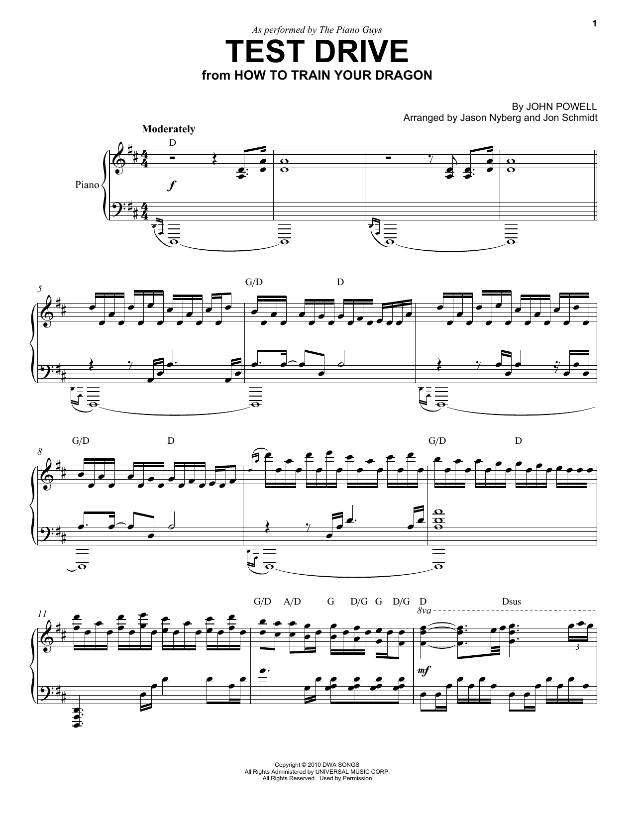 Product gallery: Page 1 of 1 Test Drive (from How To Train Your Dragon), The Piano Guys