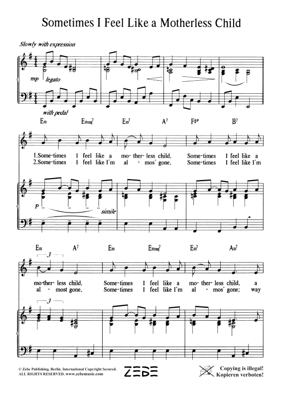 gallery: Sometimes I Feel, , Voice and Piano