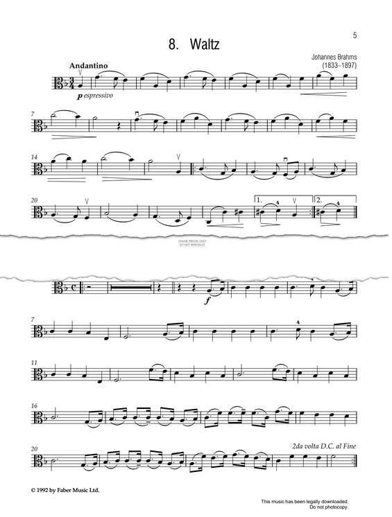 Product gallery: Page 1 of 1 Waltz, Johannes Brahms