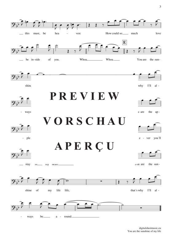 Product gallery: Page 4 of 4 You are the sunshine of my life , Wonder, Stevie, (Posaune / Bariton)