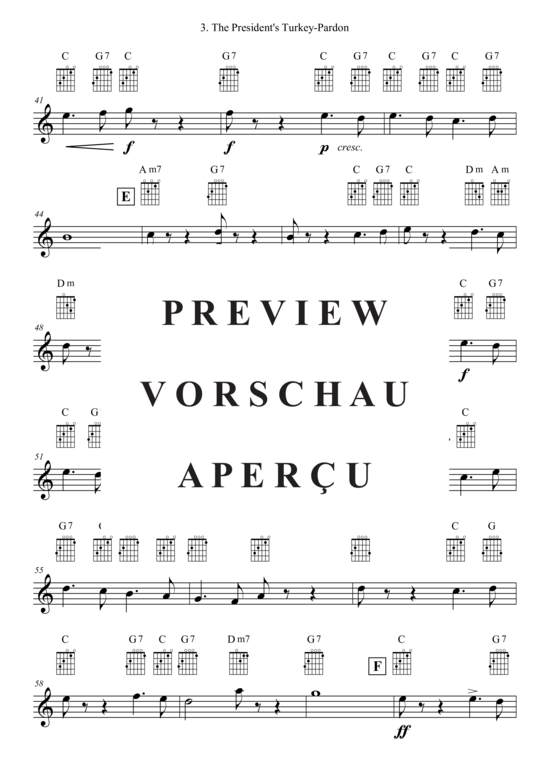 Produktgalerie: Seite 17 von 21 The President´s Turkey-Pardon , , (Combo Band + Trompete in B, Alt Saxophon)