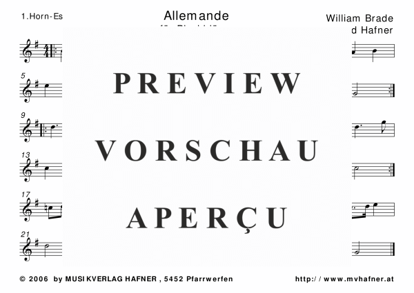 Produktgalerie: Seite 9 von 11 Allemande, , (Blechbläser Quintett)