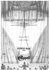 cover: Has Anybody Seen Our Ship, Noel Coward