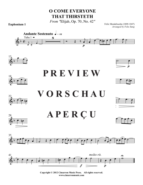Product gallery: Page 5 of 9 O Come Everyone That Thirsteth , , (2x Baritone, 2x Tuba)