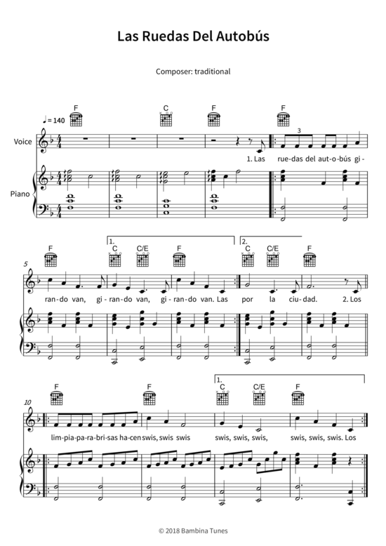 Produktbild zu: Las Ruedas Del Autobú straditional