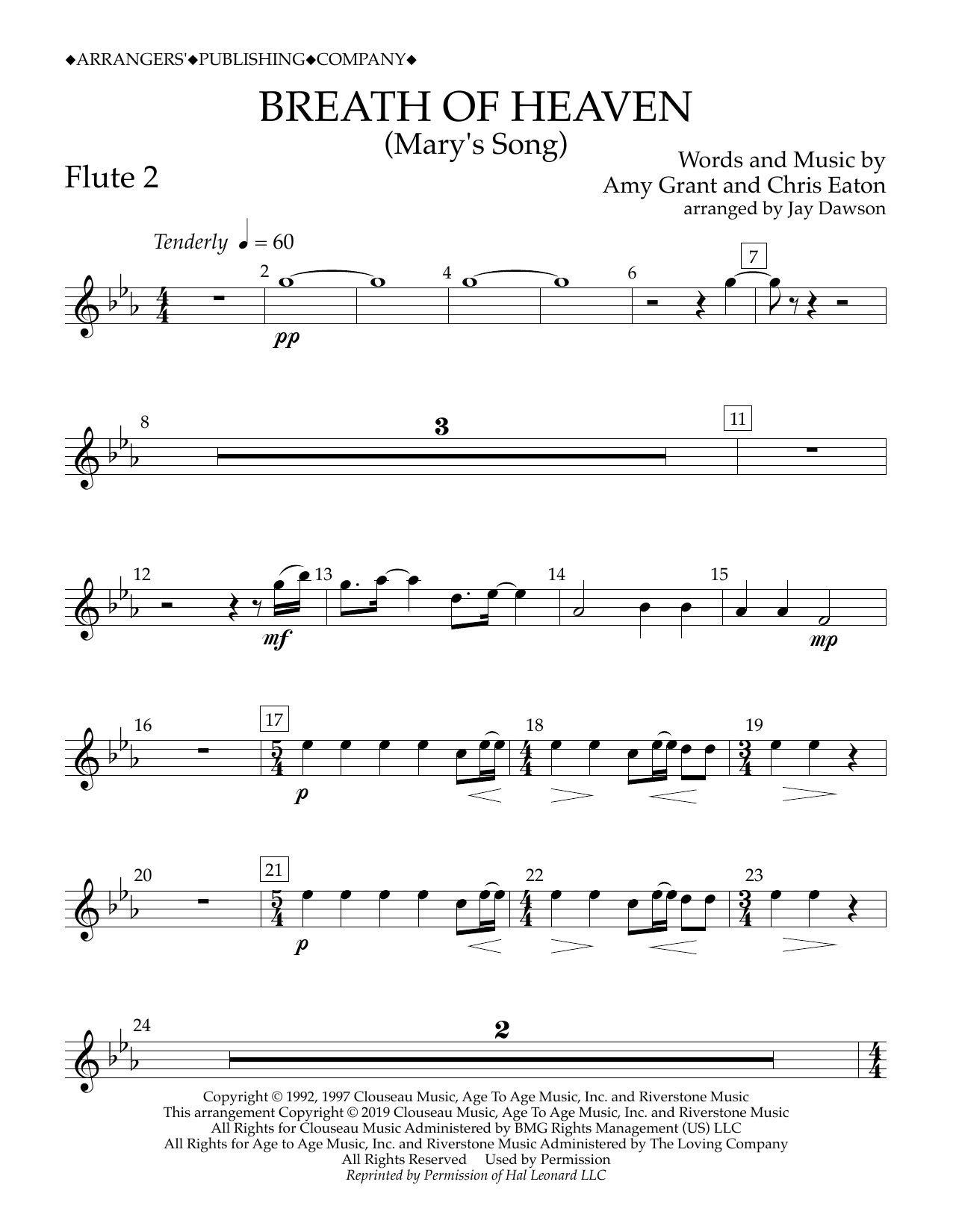 Product gallery: Page 1 of 1 Breath of Heaven (Mary's Song) (arr. Jay Dawson) - Flute 2, Amy Grant