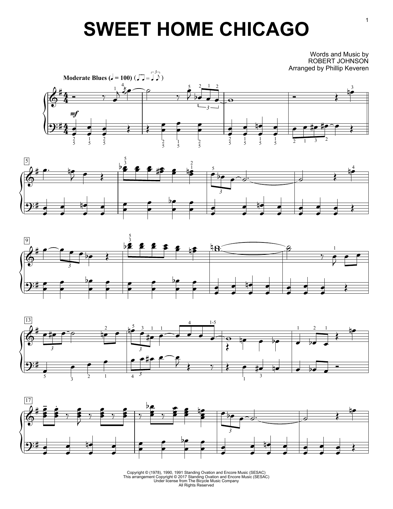 Product gallery: Page 1 of 1 Sweet Home Chicago (arr. Phillip Keveren), Robert Johnson