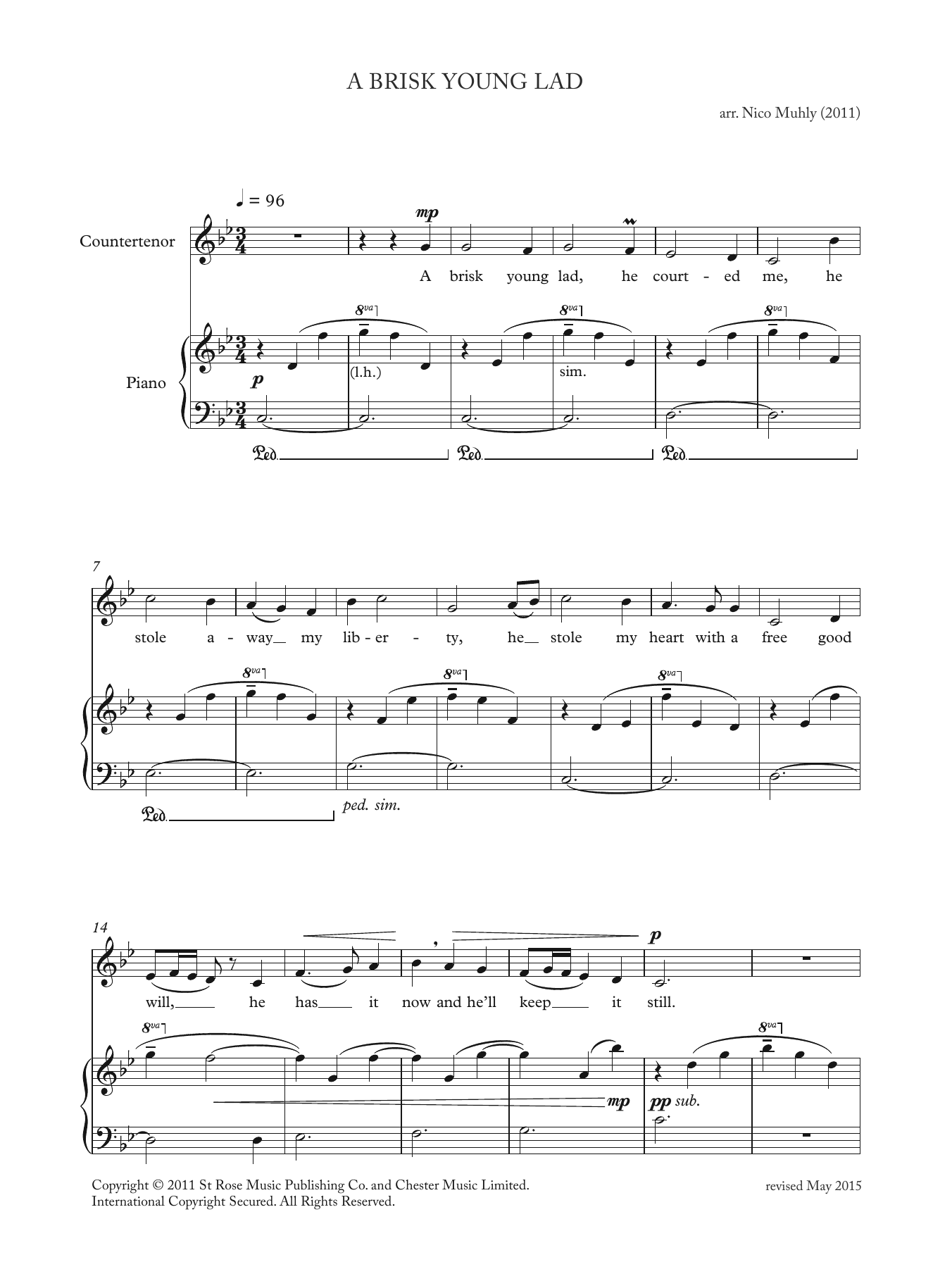 Produktbild zu: A Brisk Young Lad (from 'Four Traditional Songs')