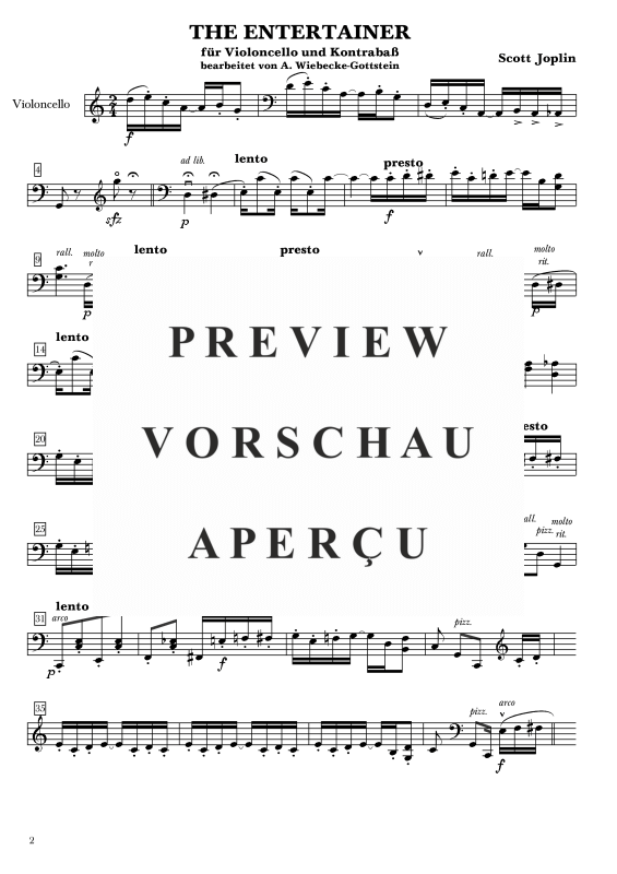 Produktgalerie: Seite 7 von 10 The Entertainer, , Cello und Kontrabass