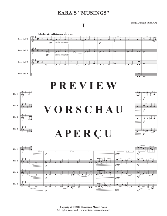 Produktgalerie: Seite 4 von 21 Kara´s Musing´s , , (Horn Quartett)