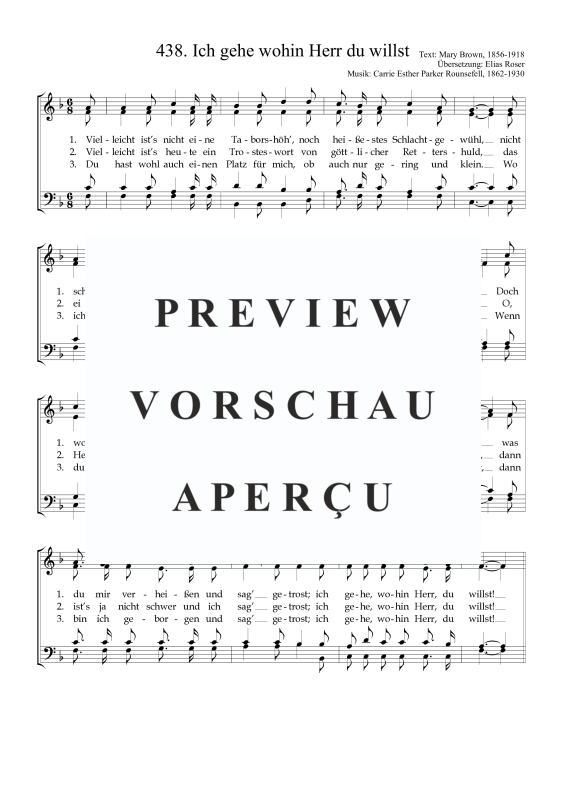 Produktbild zu: Ich gehe wohin Herr du willstCarrie Esther Parker Rounsefell