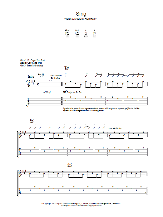 Produktgalerie: Seite 1 von 1 Sing, Blur, Gesang, Gitarre, Klavier
