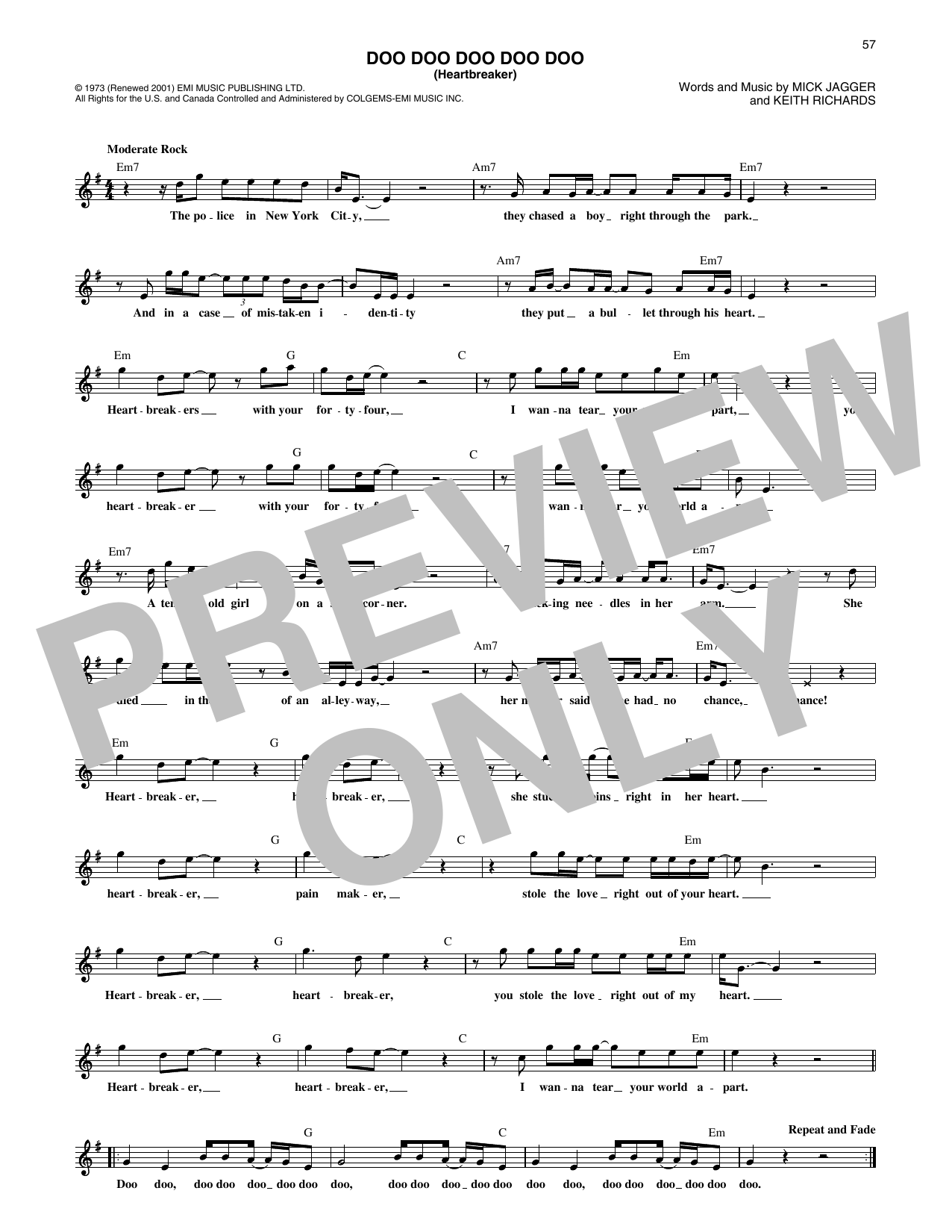 Produktgalerie: Seite 1 von 1 Doo Doo Doo Doo Doo (Heartbreaker), The Rolling Stones, Melodieinstrument