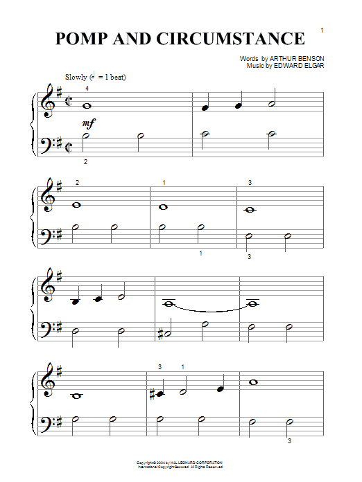 Produktgalerie: Seite 1 von 1 Pomp And Circumstance, Edward Elgar, Klavier