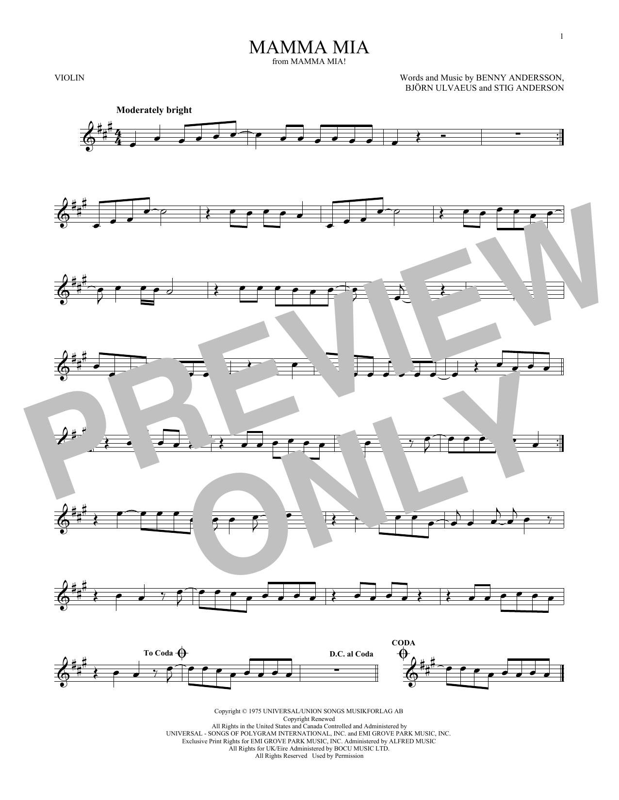 Product gallery: Page 1 of 1 Mamma Mia, ABBA
