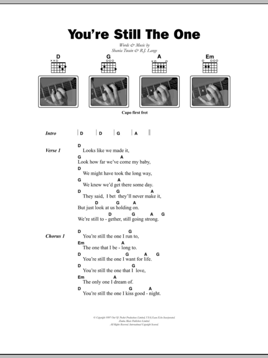 Produktgalerie: Seite 1 von 1 You're Still The One, Shania Twain, Gitarre