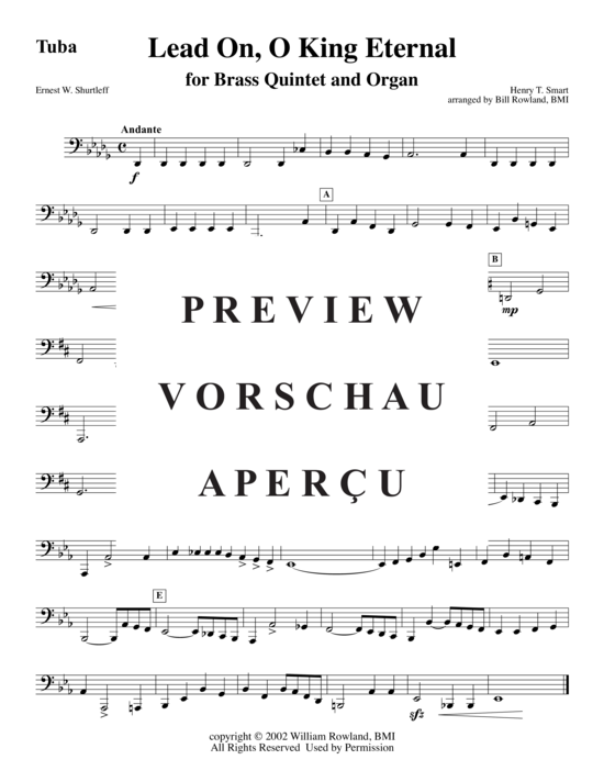 Produktgalerie: Seite 12 von 12 Lead On, O King Eternal , , (Blechbläserquintett + Orgel)