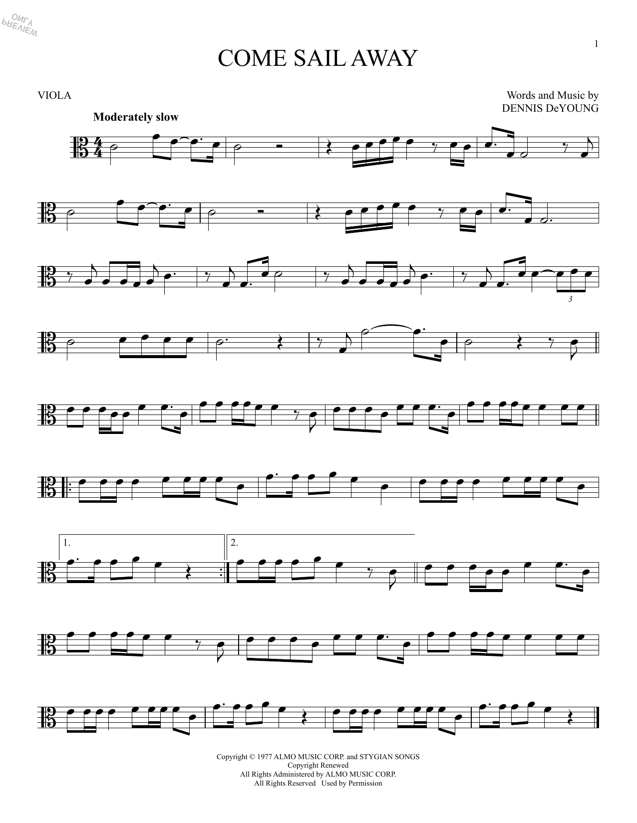 Product gallery: Page 1 of 1 Come Sail Away, Styx