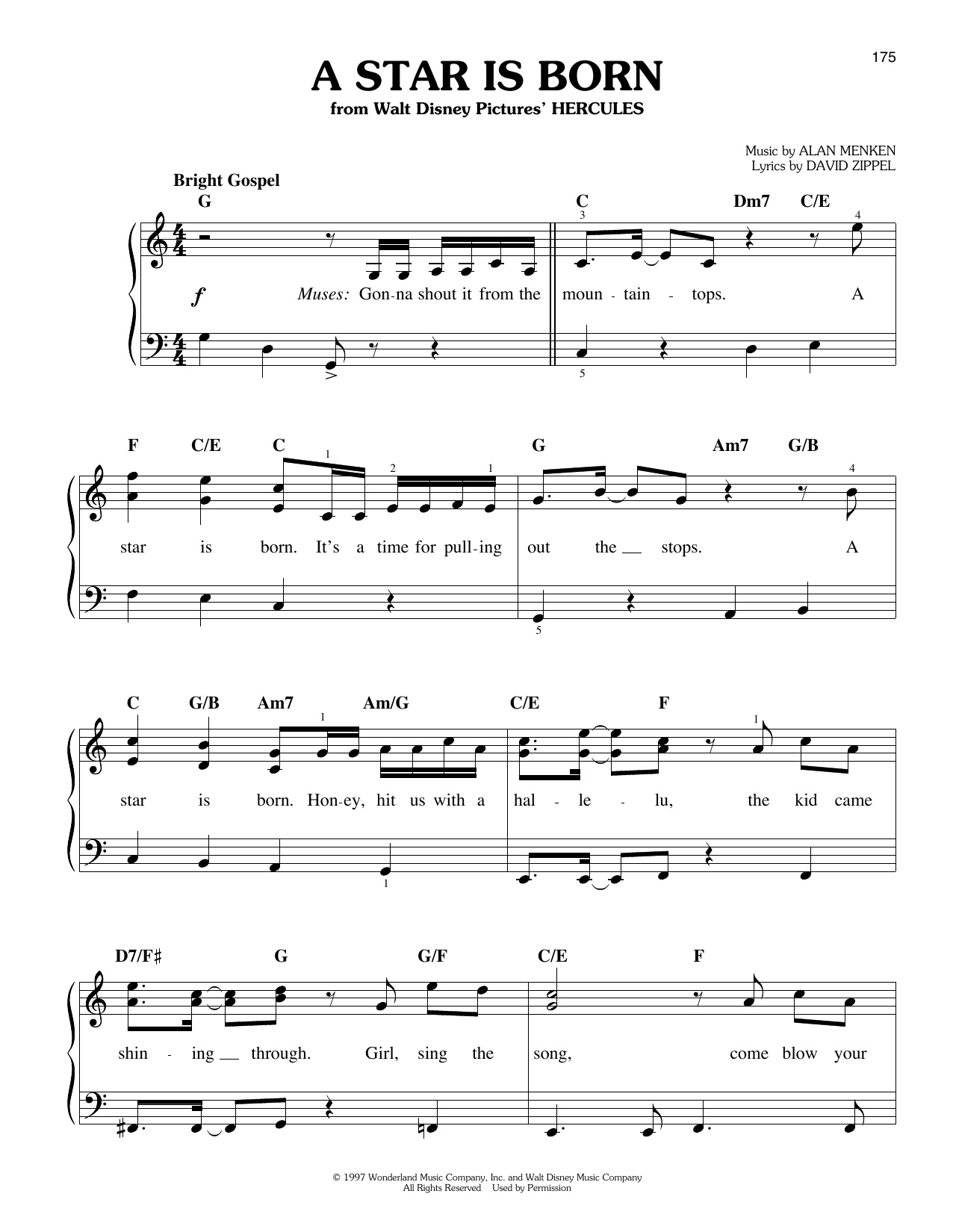 Produktbild zu: A Star Is Born (from Hercules)