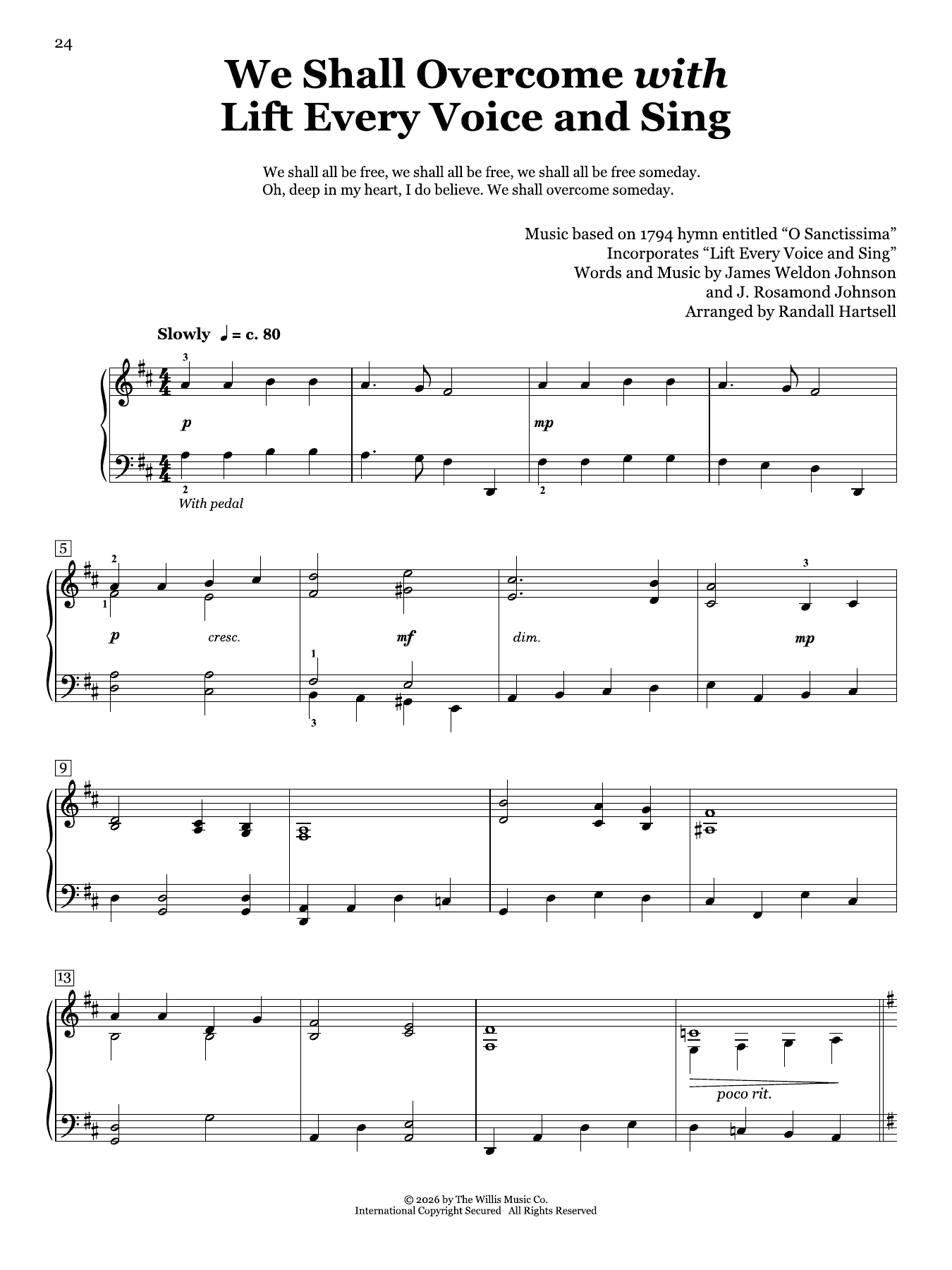 Produktbild zu: We Shall Overcome with Lift Every Voice And Sing