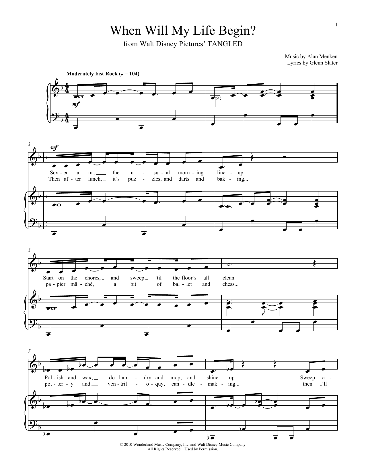 Produktbild zu: When Will My Life Begin? (from Tangled)