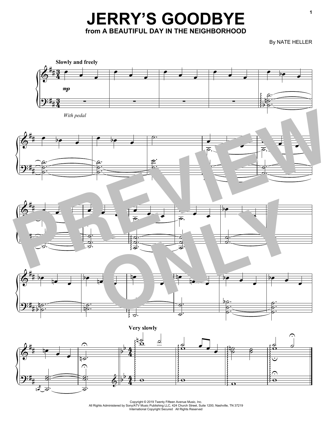 Product gallery: Page 1 of 1 Jerry's Goodbye (from A Beautiful Day in the Neighborhood), Nate Heller