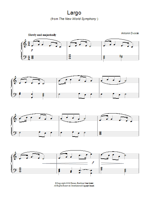 Produktbild zu: Largo (from The New World)