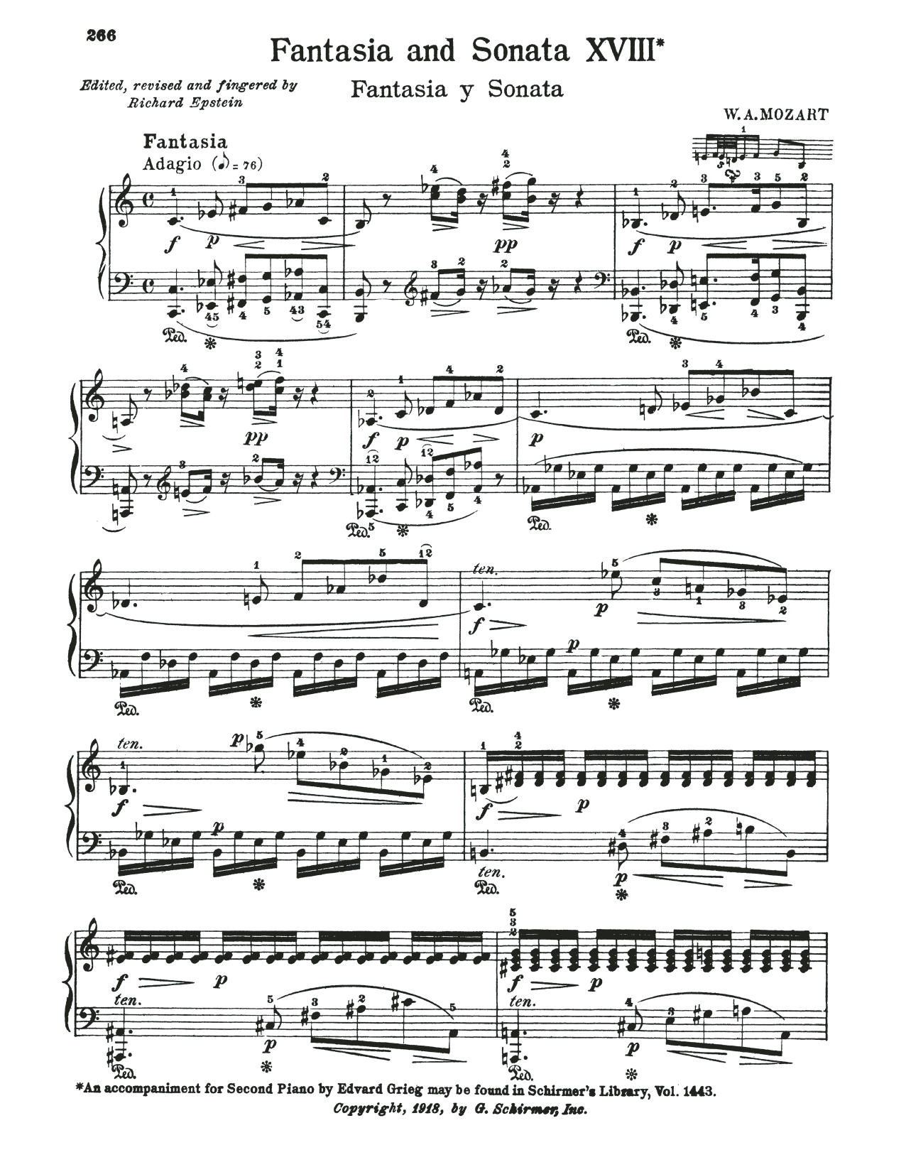 Product gallery: Page 1 of 1 Fantasia In C Minor, K. 475, Wolfgang Amadeus Mozart