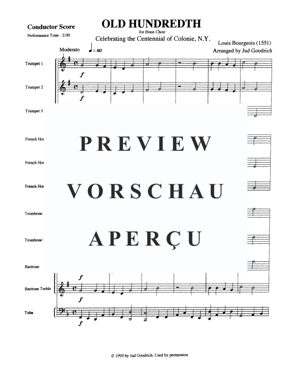 Produktgalerie: Seite 3 von 11 Old Hundreth, , Blechbläser Ensemble 10-stimmig