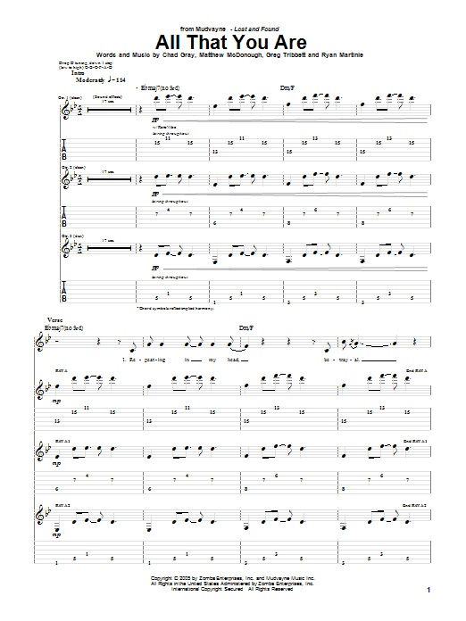 Produktgalerie: Seite 1 von 1 All That You Are, Mudvayne, Gitarre