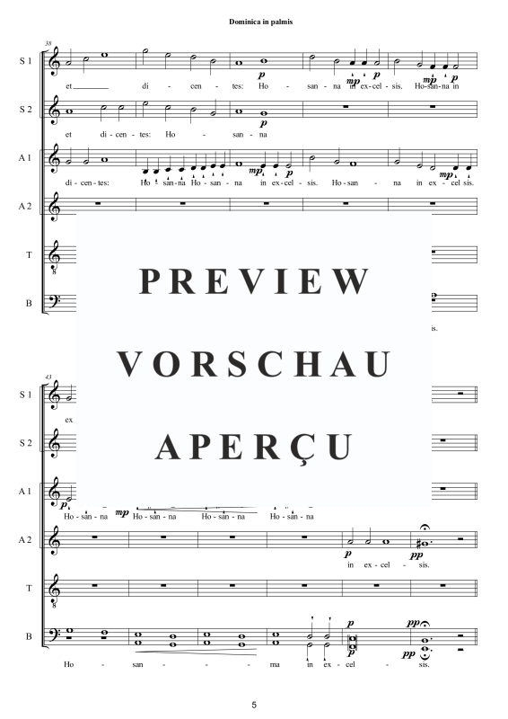 Produktgalerie: Seite 6 von 11 Dominica in palmis – Osterantiphon, , Gemischter Chor SSAATB