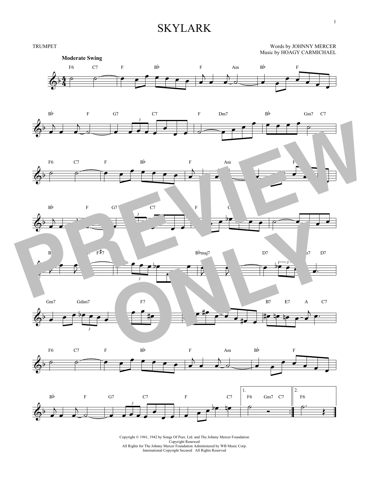 Produktgalerie: Seite 1 von 1 Skylark, Hoagy Carmichael, Trompete