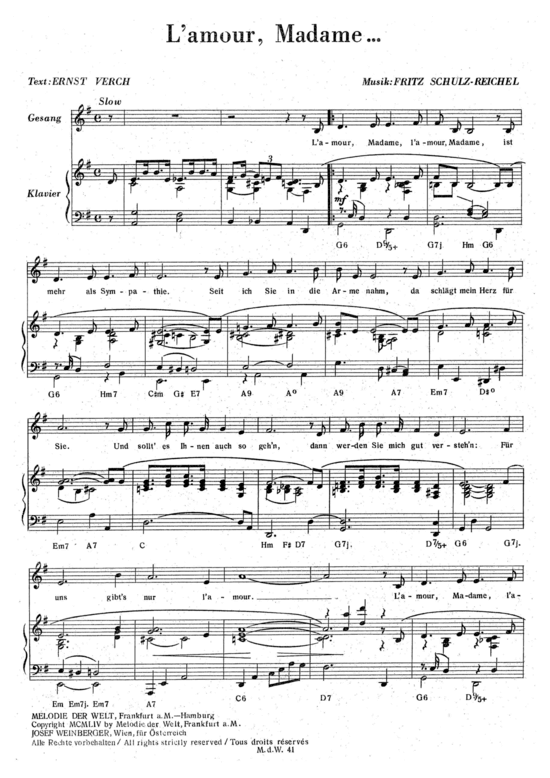 Produktbild zu: L´amour, Madame ... Gerhard Wendland