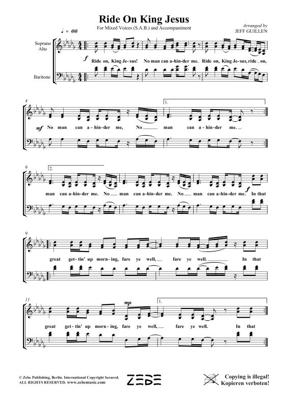 Produktgalerie: Seite 1 von 11 Ride On King Jesus, , Gemischter Chor SAB und Klavier