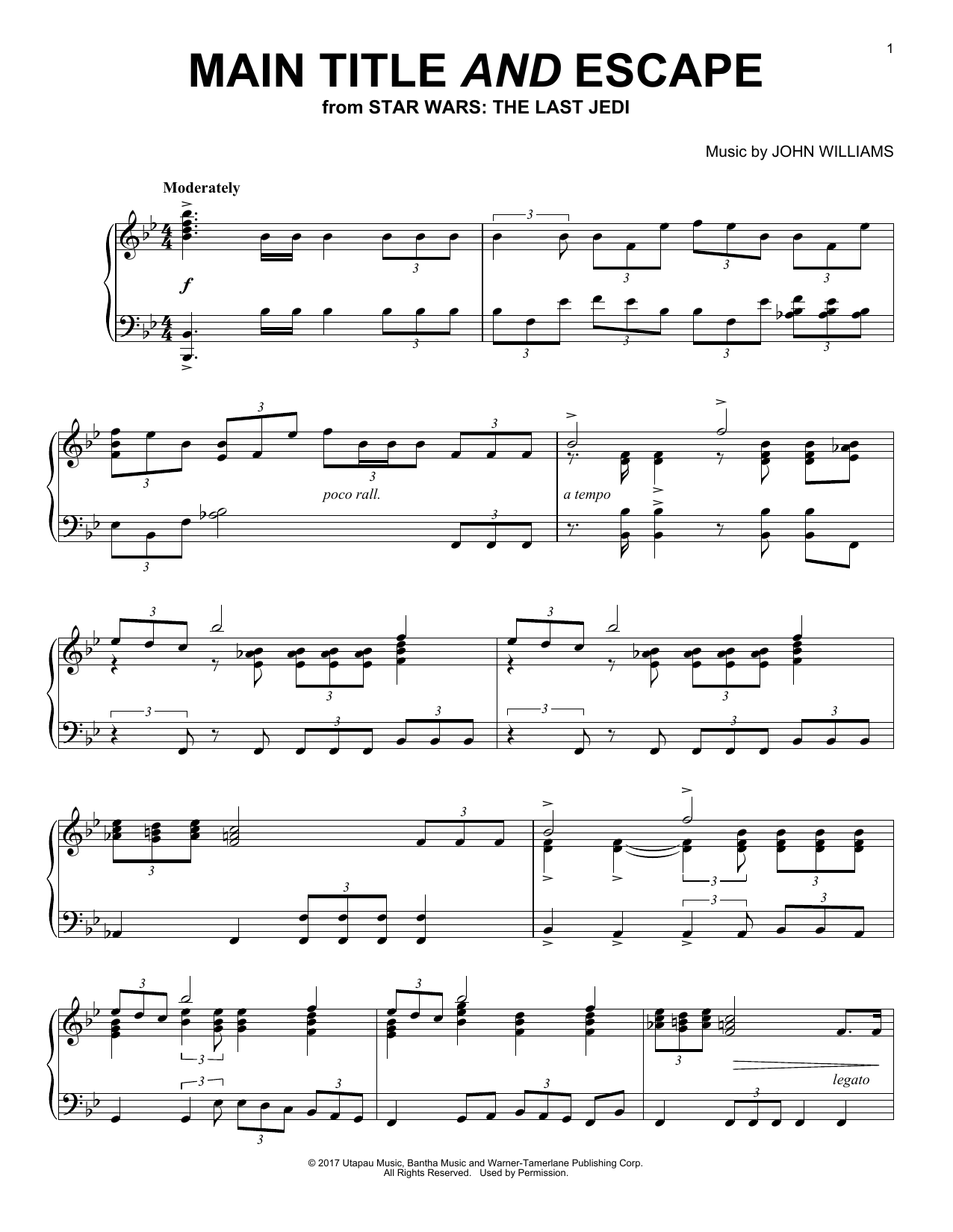 Product gallery: Page 1 of 1 Main Title And Escape, John Williams