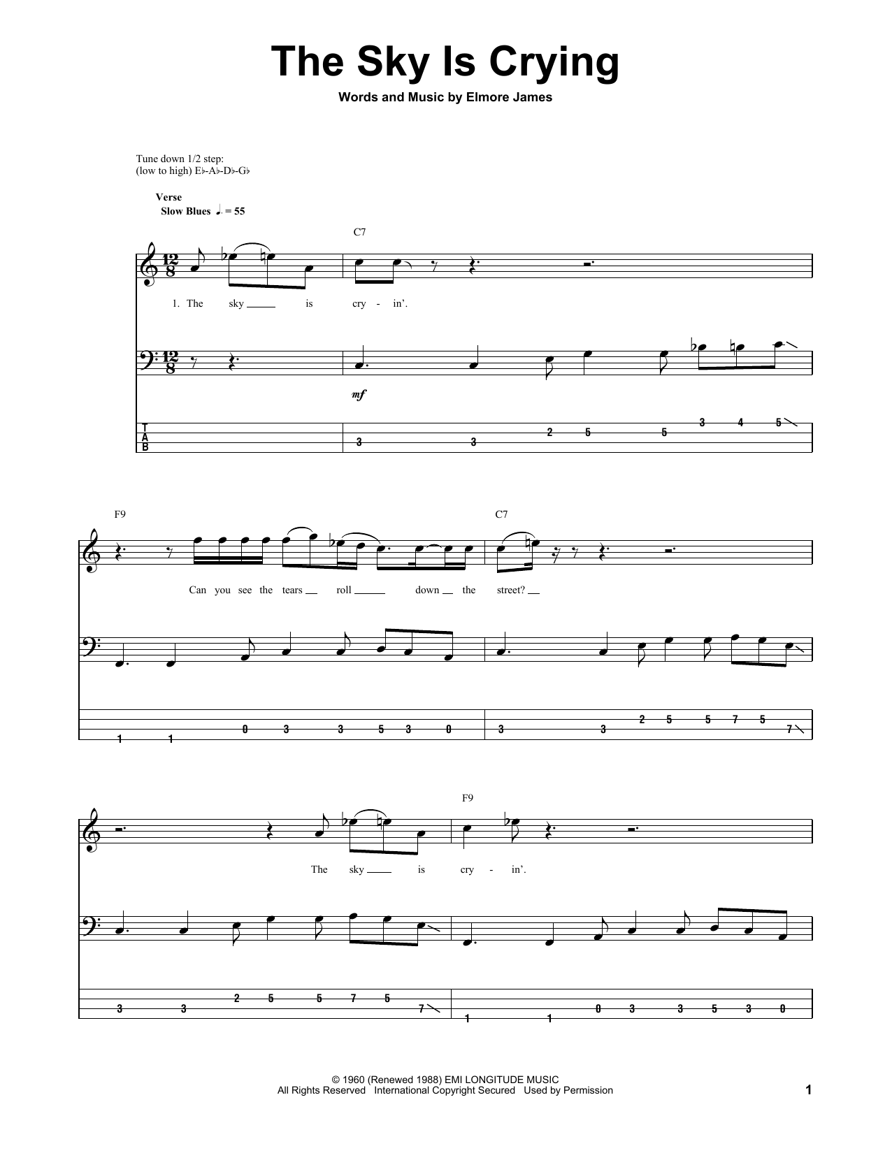 Produktgalerie: Seite 1 von 1 The Sky Is Crying, Stevie Ray Vaughan, E-Bass
