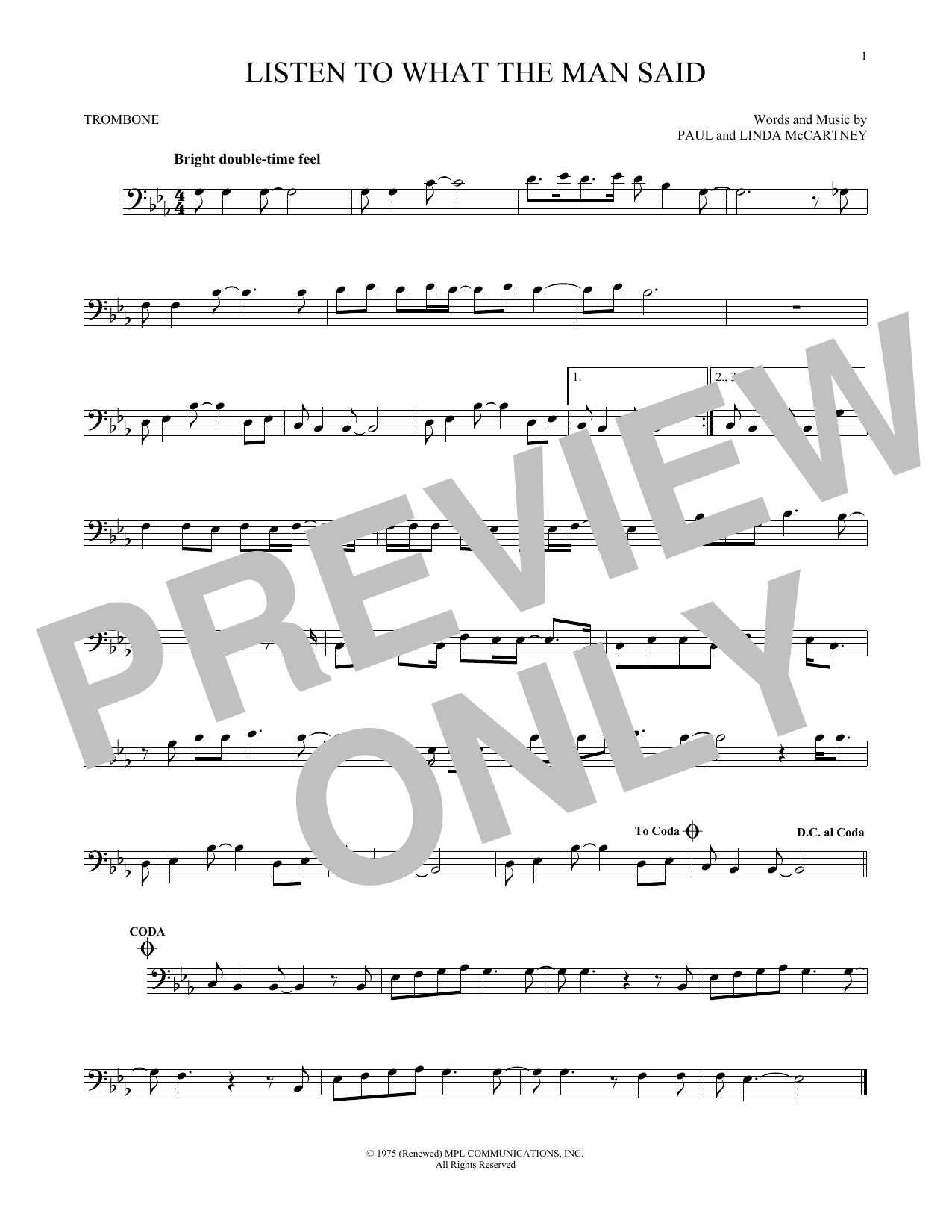 Product gallery: Page 1 of 1 Listen To What The Man Said, Wings