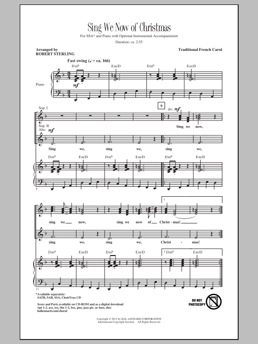 Product gallery: Page 1 of 1 Sing We Now Of Christmas, Robert Sterling