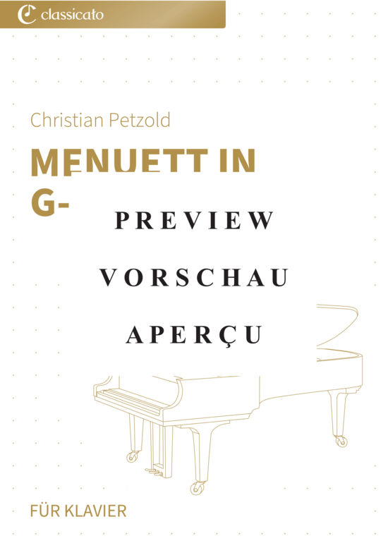 Produktgalerie: Seite 2 von 4 Menuett in G-Moll - BWV Anh. 115 , , Klavier Solo