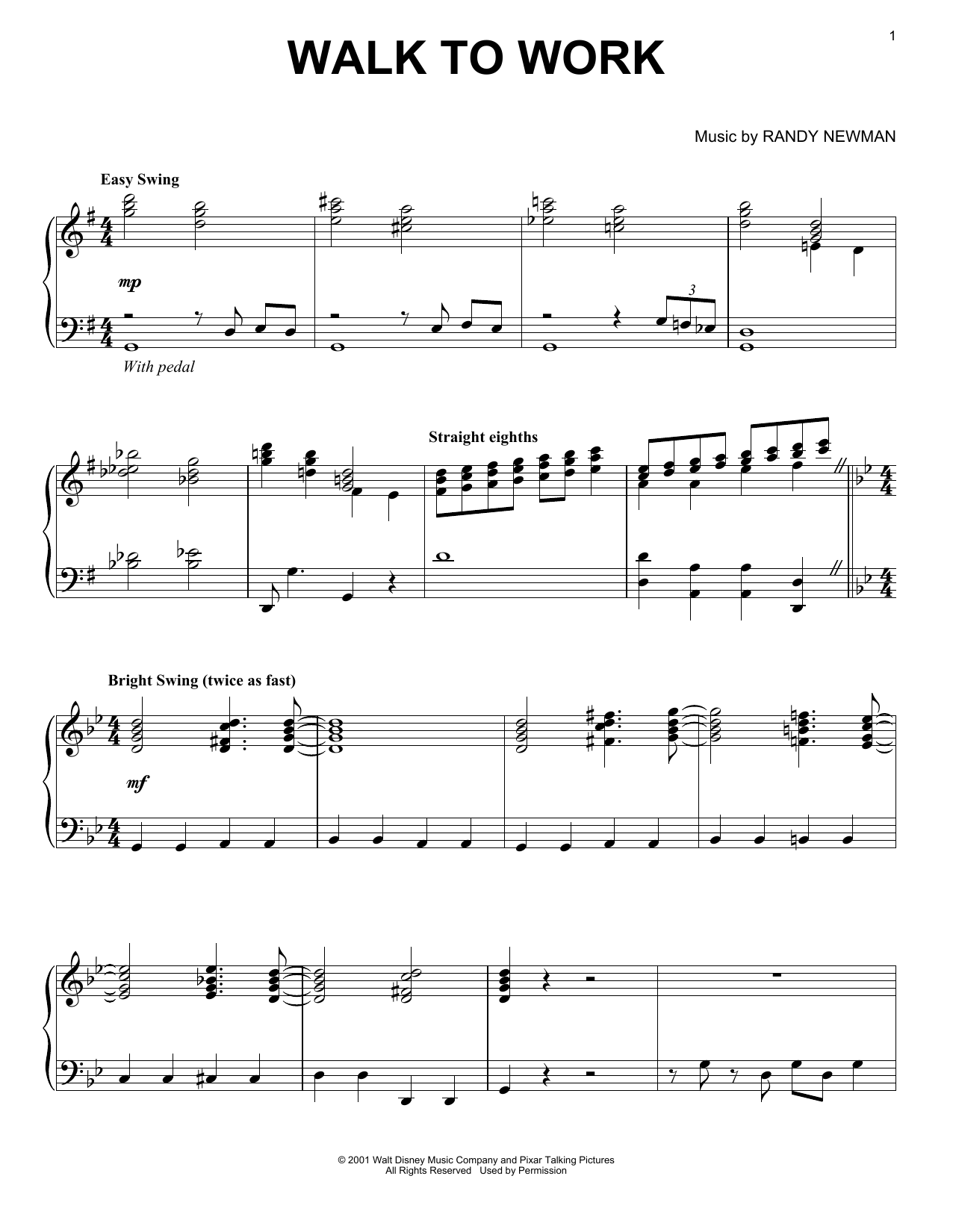 Product gallery: Page 1 of 1 Walk To Work (from Monsters, Inc.), Randy Newman