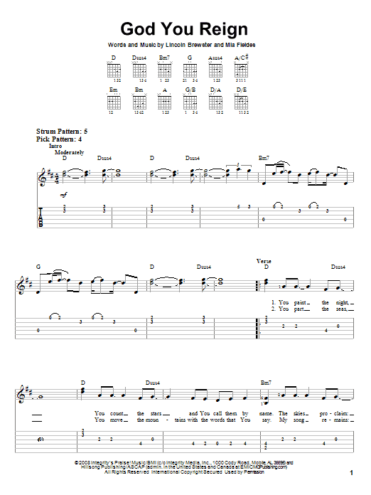 Product gallery: Page 1 of 1 God You Reign, Lincoln Brewster