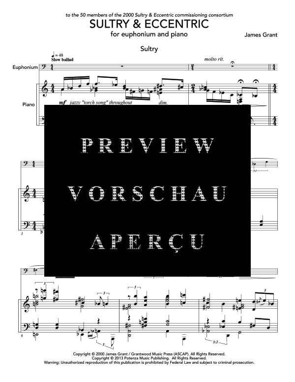 Product gallery: Page 5 of 11 Sultry & Eccentric, , (euphonium and piano)