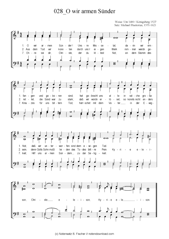 Produktbild zu: O wir armen Sünder Chorsatz Alte Meister