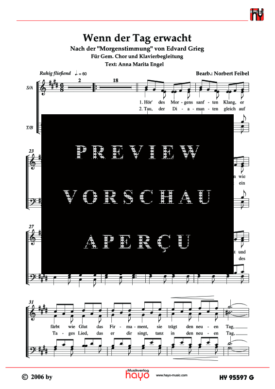 gallery: Wenn der Tag erwacht, , (mixed choir and piano)