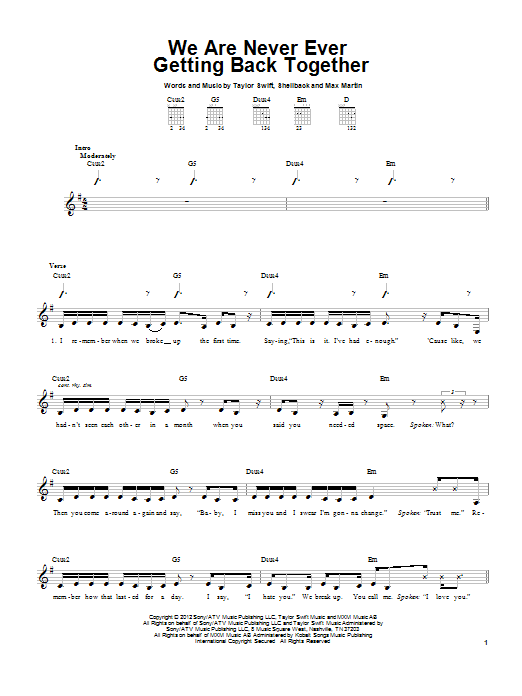 Produktbild zu: We Are Never Ever Getting Back Together